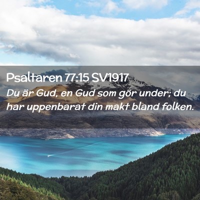 Picture 02 - Psaltaren 77:15 SV1917 - Du är Gud, en Gud som gör under; du har - Bible Verse Picture