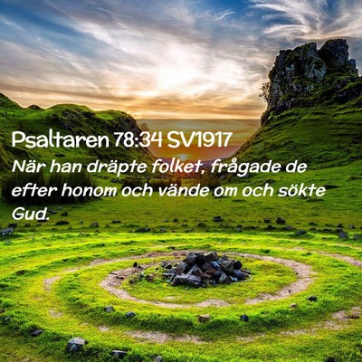 Picture 02 - Psaltaren 78:34 SV1917 - När han dräpte folket, frågade de efter honom - Bible Verse Picture