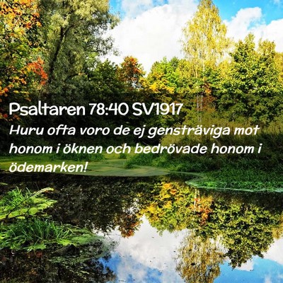 Picture 02 - Psaltaren 78:40 SV1917 - Huru ofta voro de ej gensträviga mot honom i - Bible Verse Picture