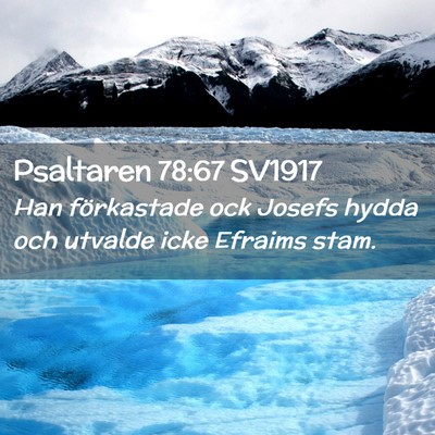 Picture 02 - Psaltaren 78:67 SV1917 - Han förkastade ock Josefs hydda och utvalde icke - Bible Verse Picture