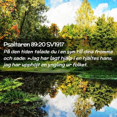 Picture 02 - Psaltaren 89:20 SV1917 - På den tiden talade du i en syn till dina fromma - Bible Verse Picture