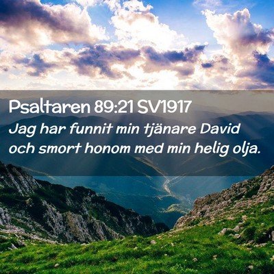 Picture 02 - Psaltaren 89:21 SV1917 - Jag har funnit min tjänare David och smort honom - Bible Verse Picture