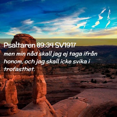 Picture 02 - Psaltaren 89:34 SV1917 - men min nåd skall jag ej taga ifrån honom, och - Bible Verse Picture
