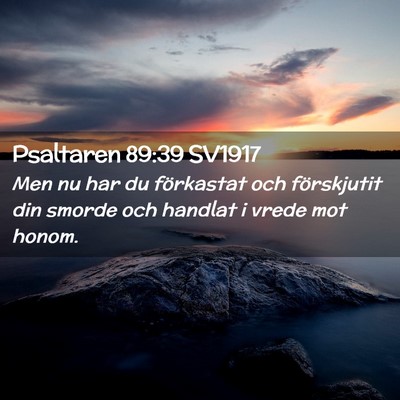 Picture 02 - Psaltaren 89:39 SV1917 - Men nu har du förkastat och förskjutit din - Bible Verse Picture
