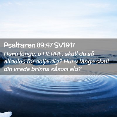Picture 02 - Psaltaren 89:47 SV1917 - Huru länge, o HERRE, skall du så alldeles - Bible Verse Picture