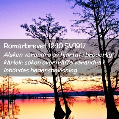Picture 02 - Romarbrevet 12:10 SV1917 - Älsken varandra av hjärtat i broderlig kärlek; - Bible Verse Picture