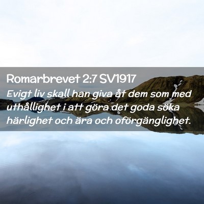 Picture 02 - Romarbrevet 2:7 SV1917 - Evigt liv skall han giva åt dem som med - Bible Verse Picture