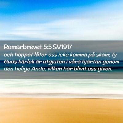 Picture 02 - Romarbrevet 5:5 SV1917 - och hoppet låter oss icke komma på skam; ty - Bible Verse Picture