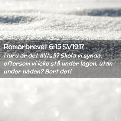 Picture 02 - Romarbrevet 6:15 SV1917 - Huru är det alltså? Skola vi synda, eftersom vi - Bible Verse Picture
