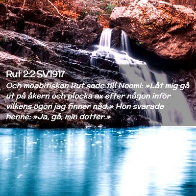 Picture 02 - Rut 2:2 SV1917 - Och moabitiskan Rut sade till Noomi: »Låt mig - Bible Verse Picture