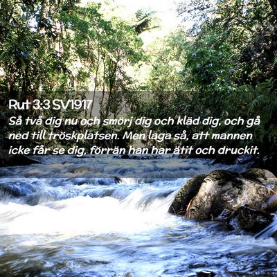 Picture 02 - Rut 3:3 SV1917 - Så två dig nu och smörj dig och kläd dig, och - Bible Verse Picture