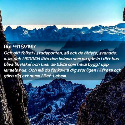 Picture 02 - Rut 4:11 SV1917 - Och allt folket i stadsporten, så ock de - Bible Verse Picture