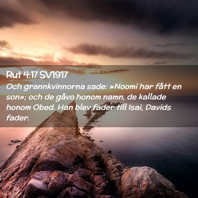 Picture 02 - Rut 4:17 SV1917 - Och grannkvinnorna sade: »Noomi har fått en - Bible Verse Picture