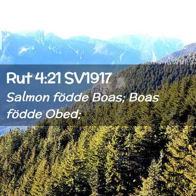 Picture 02 - Rut 4:21 SV1917 - Salmon födde Boas; Boas födde - Bible Verse Picture