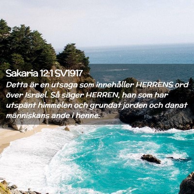 Picture 02 - Sakaria 12:1 SV1917 - Detta är en utsaga som innehåller HERRENS ord - Bible Verse Picture