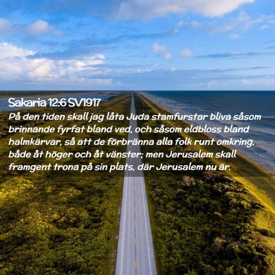 Picture 02 - Sakaria 12:6 SV1917 - På den tiden skall jag låta Juda stamfurstar - Bible Verse Picture