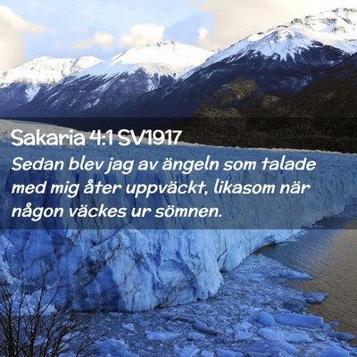 Picture 02 - Sakaria 4:1 SV1917 - Sedan blev jag av ängeln som talade med mig - Bible Verse Picture