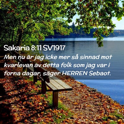 Picture 02 - Sakaria 8:11 SV1917 - Men nu är jag icke mer så sinnad mot kvarlevan - Bible Verse Picture