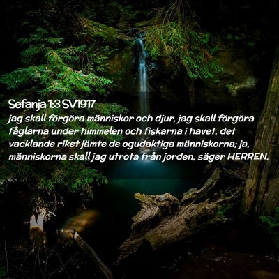 Picture 02 - Sefanja 1:3 SV1917 - jag skall förgöra människor och djur, jag - Bible Verse Picture
