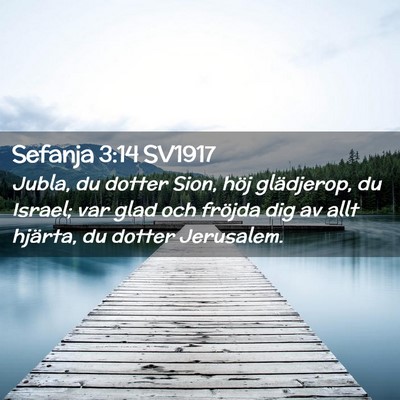 Picture 02 - Sefanja 3:14 SV1917 - Jubla, du dotter Sion, höj glädjerop, du - Bible Verse Picture