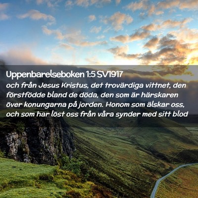 Picture 02 - Uppenbarelseboken 1:5 SV1917 - och från Jesus Kristus, det trovärdiga vittnet, - Bible Verse Picture