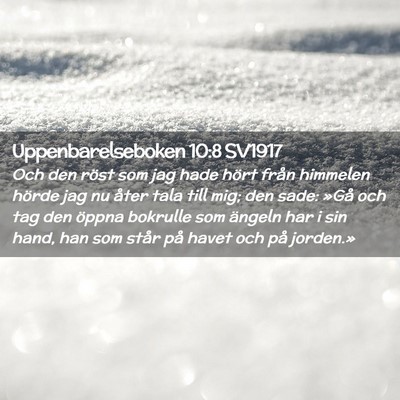 Picture 02 - Uppenbarelseboken 10:8 SV1917 - Och den röst som jag hade hört från himmelen - Bible Verse Picture