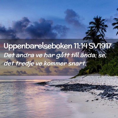 Picture 02 - Uppenbarelseboken 11:14 SV1917 - Det andra ve har gått till ända; se, det tredje - Bible Verse Picture
