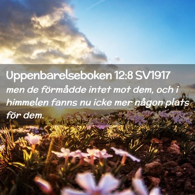 Picture 02 - Uppenbarelseboken 12:8 SV1917 - men de förmådde intet mot dem, och i himmelen - Bible Verse Picture