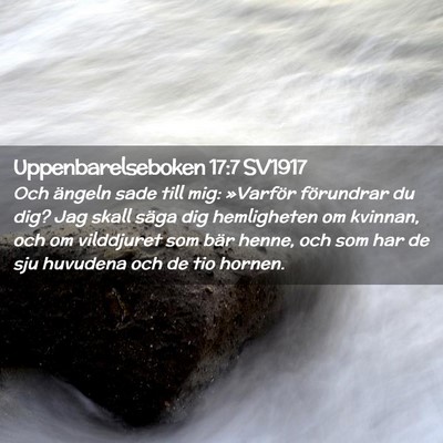 Picture 02 - Uppenbarelseboken 17:7 SV1917 - Och ängeln sade till mig: »Varför förundrar - Bible Verse Picture
