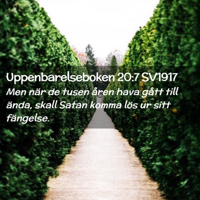 Picture 02 - Uppenbarelseboken 20:7 SV1917 - Men när de tusen åren hava gått till ända, - Bible Verse Picture
