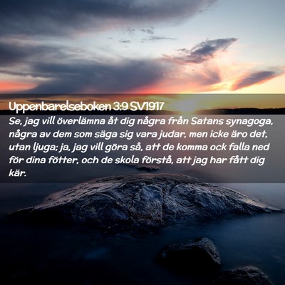 Picture 02 - Uppenbarelseboken 3:9 SV1917 - Se, jag vill överlämna åt dig några från - Bible Verse Picture