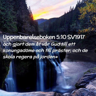 Picture 02 - Uppenbarelseboken 5:10 SV1917 - och gjort dem åt vår Gud till ett konungadöme - Bible Verse Picture