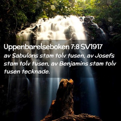 Picture 02 - Uppenbarelseboken 7:8 SV1917 - av Sabulons stam tolv tusen, av Josefs stam tolv - Bible Verse Picture