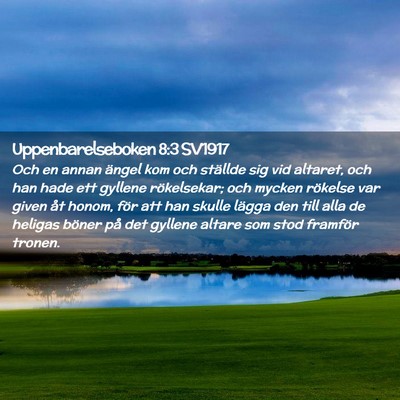 Picture 02 - Uppenbarelseboken 8:3 SV1917 - Och en annan ängel kom och ställde sig vid - Bible Verse Picture