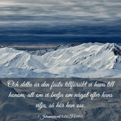 Picture 03 - 1 Johannesbrevet 5:14 SV1917 - Och detta är den fasta tillförsikt vi hava till - Bible Verse Picture
