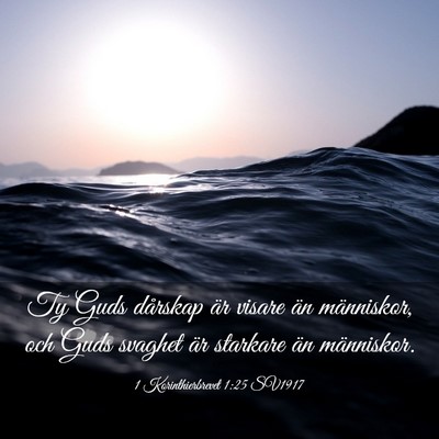 Picture 03 - 1 Korinthierbrevet 1:25 SV1917 - Ty Guds dårskap är visare än människor, och - Bible Verse Picture