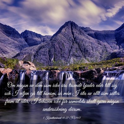 Picture 03 - 1 Korinthierbrevet 10:27 SV1917 - Om någon av dem som icke äro troende bjuder - Bible Verse Picture