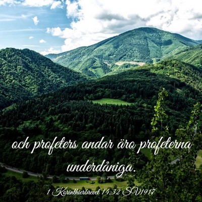 Picture 03 - 1 Korinthierbrevet 14:32 SV1917 - och profeters andar äro profeterna - Bible Verse Picture
