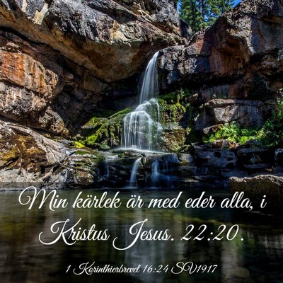 Picture 03 - 1 Korinthierbrevet 16:24 SV1917 - Min kärlek är med eder alla, i Kristus Jesus. - Bible Verse Picture