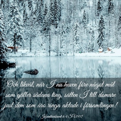 Picture 03 - 1 Korinthierbrevet 6:4 SV1917 - Och likväl, när I nu haven före något mål - Bible Verse Picture