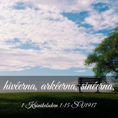 Picture 03 - 1 Krönikeboken 1:15 SV1917 - hivéerna, arkéerna, - Bible Verse Picture