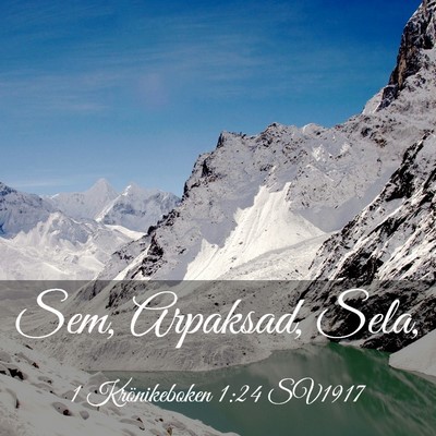 Picture 03 - 1 Krönikeboken 1:24 SV1917 - Sem, Arpaksad, - Bible Verse Picture