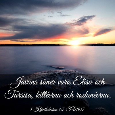 Picture 03 - 1 Krönikeboken 1:7 SV1917 - Javans söner voro Elisa och Tarsisa, kittéerna - Bible Verse Picture