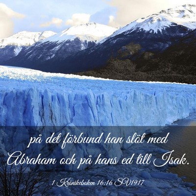 Picture 03 - 1 Krönikeboken 16:16 SV1917 - på det förbund han slöt med Abraham och på - Bible Verse Picture