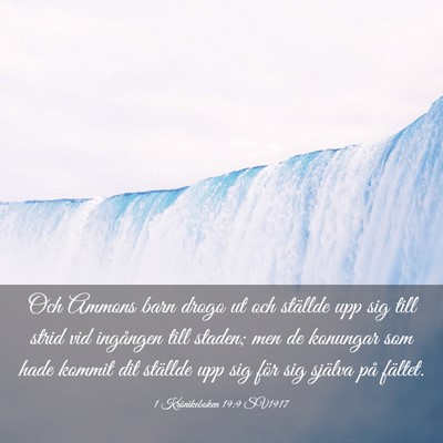 Picture 03 - 1 Krönikeboken 19:9 SV1917 - Och Ammons barn drogo ut och ställde upp sig - Bible Verse Picture