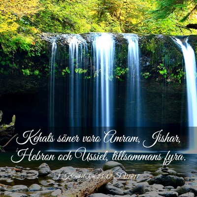 Picture 03 - 1 Krönikeboken 23:12 SV1917 - Kehats söner voro Amram, Jishar, Hebron och - Bible Verse Picture