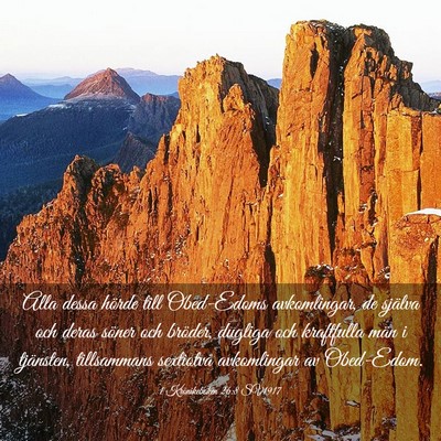 Picture 03 - 1 Krönikeboken 26:8 SV1917 - Alla dessa hörde till Obed-Edoms avkomlingar, de - Bible Verse Picture