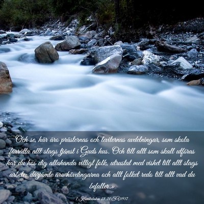 Picture 03 - 1 Krönikeboken 28:21 SV1917 - Och se, här äro prästernas och leviternas - Bible Verse Picture