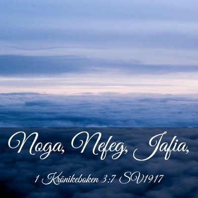 Picture 03 - 1 Krönikeboken 3:7 SV1917 - Noga, Nefeg, - Bible Verse Picture