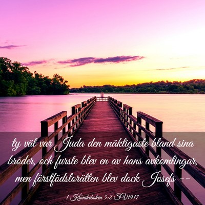 Picture 03 - 1 Krönikeboken 5:2 SV1917 - ty väl var Juda den mäktigaste bland sina - Bible Verse Picture